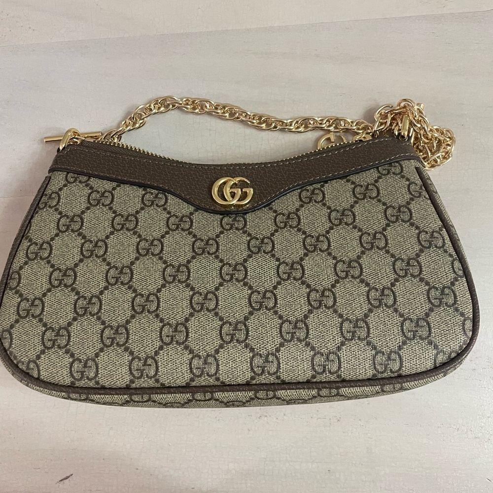 Gucci Beige and Gold Shoulder Bag